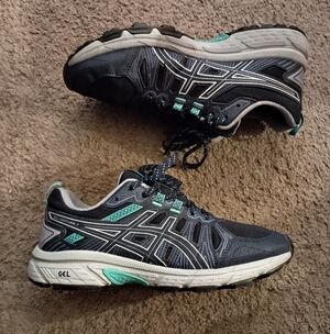 Asics Gel Venture 7 Womens Running Sneakers Navy Blue 1012A477 Sz 8 PRE-OWNED